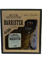 Barrister Dry Gin with a glass gift box